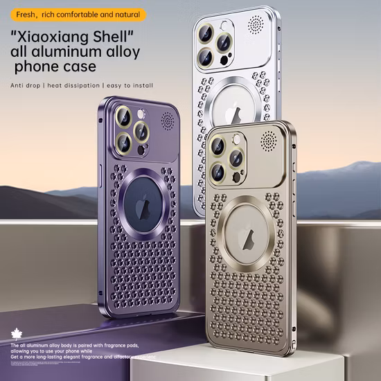 Custodia per cellulare in metallo di alluminio a specchio di lusso per iPhone 6s/7/7 Plus